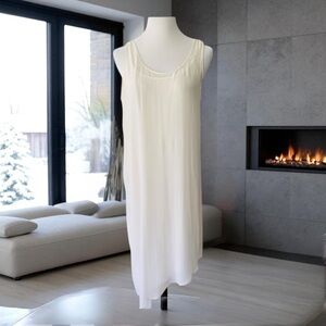 New! EILEEN FISHER Asymmetrical 2 in 1 Silk Overlay Summer Dress